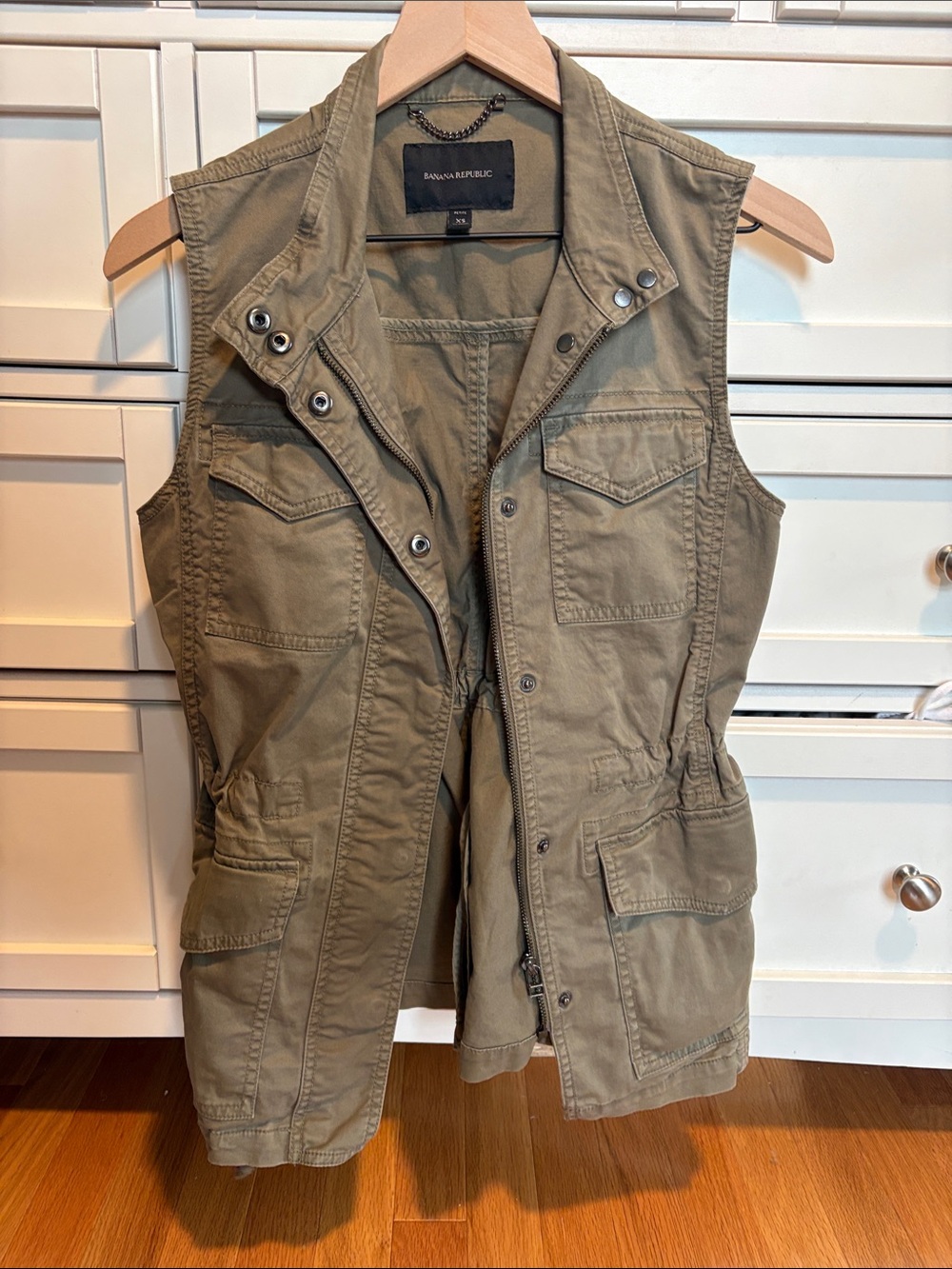 Banana Republic Khaki Cargo Field Vest